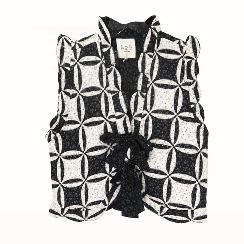 Sea Women's Black and White Patterned Jacket